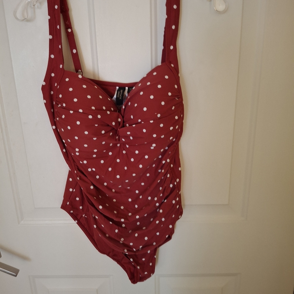 Nip Tuck Red Polka Dot Swimsuit